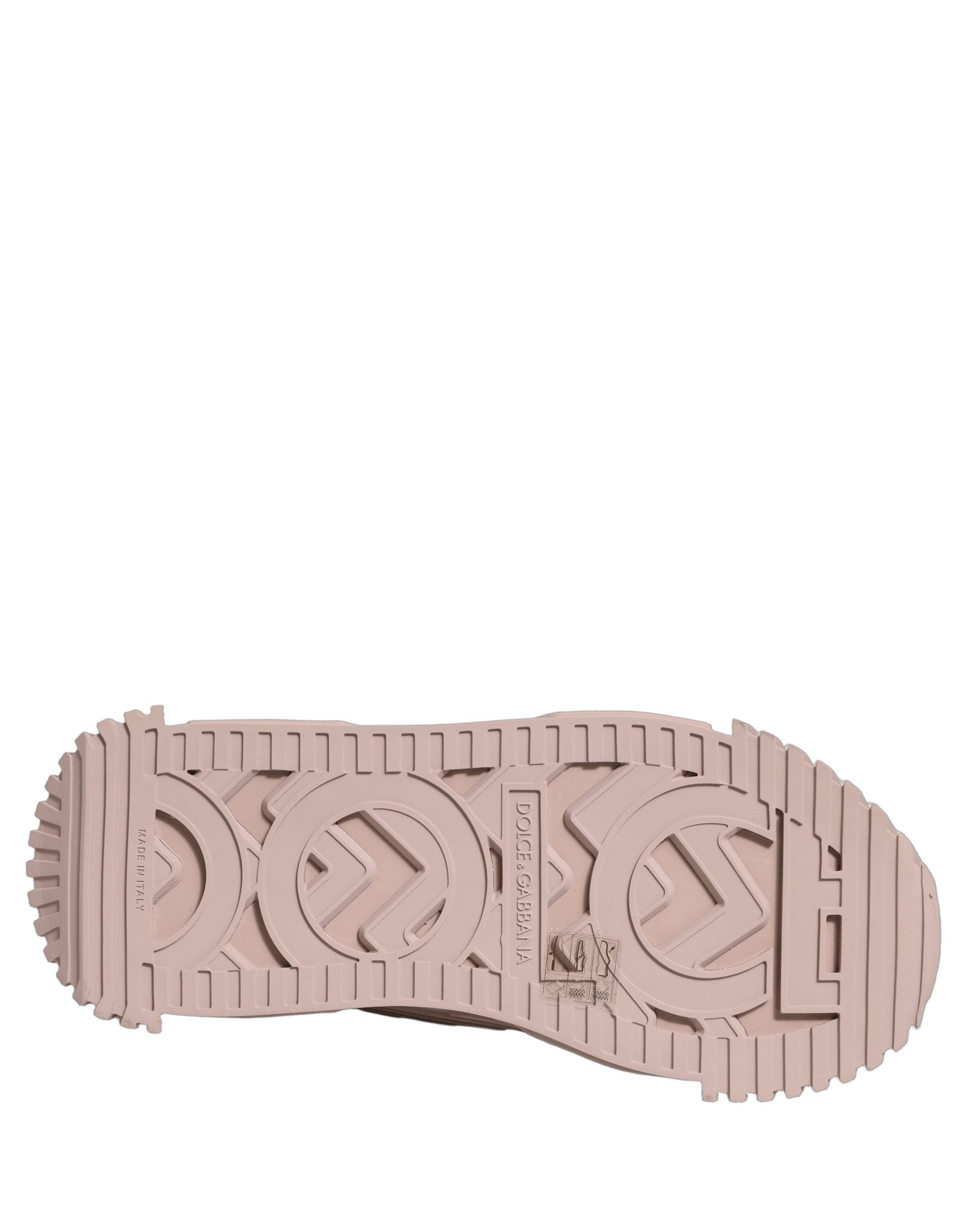 Dolce & Gabbana Pink Mixed-Material NS1 Low Top Sneakers