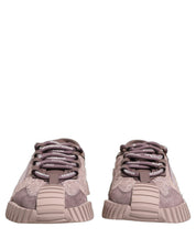 Dolce & Gabbana Pink Mixed-Material NS1 Low Top Sneakers