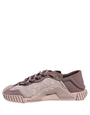 Dolce & Gabbana Pink Mixed-Material NS1 Low Top Sneakers