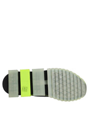 Dolce & Gabbana Black Fluorescent Green Polyester Low Top Sneakers