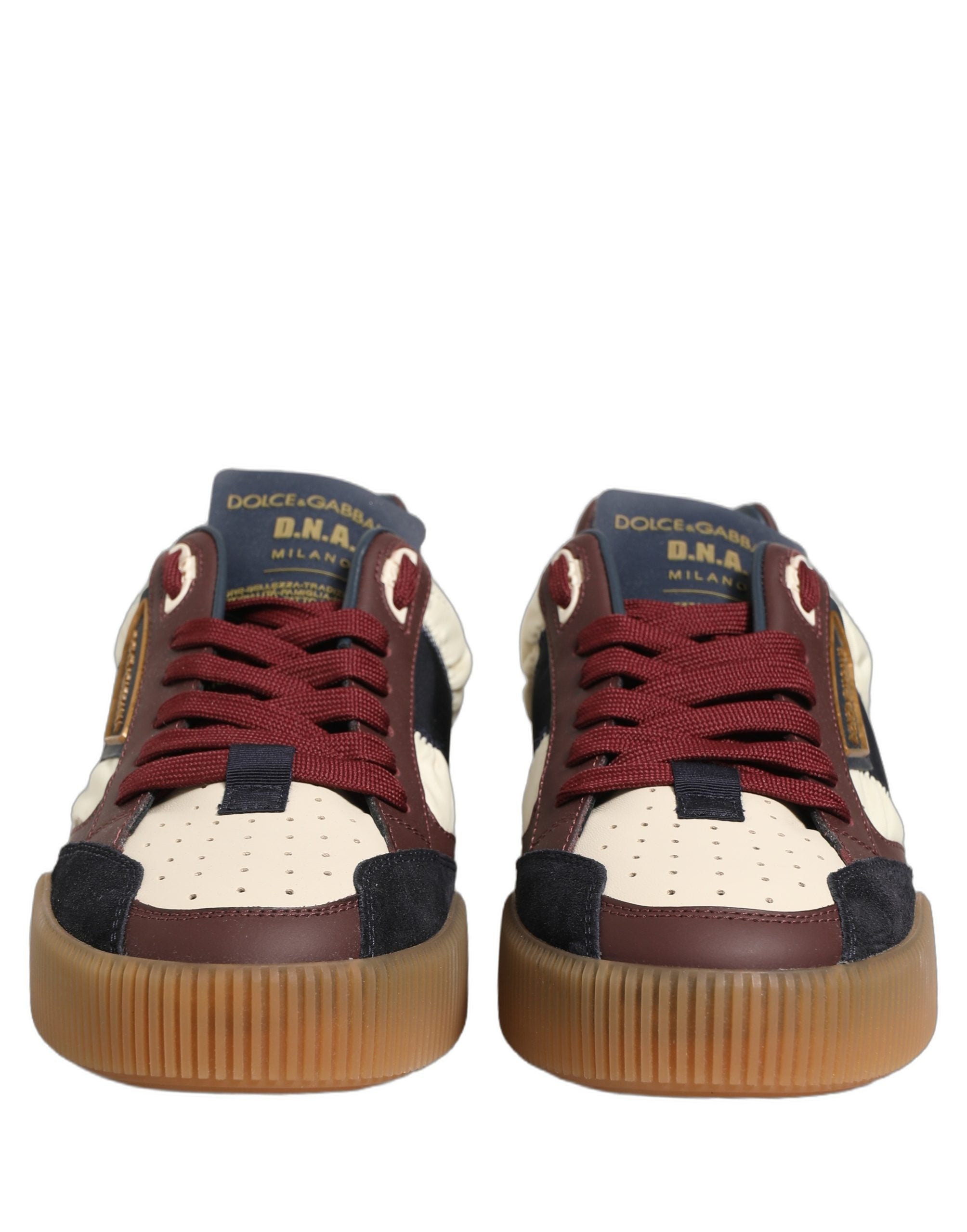 Dolce & Gabbana Multicolor Calf Leather Low Top Sneakers