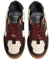 Dolce & Gabbana Multicolor Calf Leather Low Top Sneakers