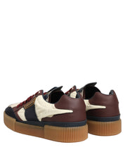 Dolce & Gabbana Multicolor Calf Leather Low Top Sneakers