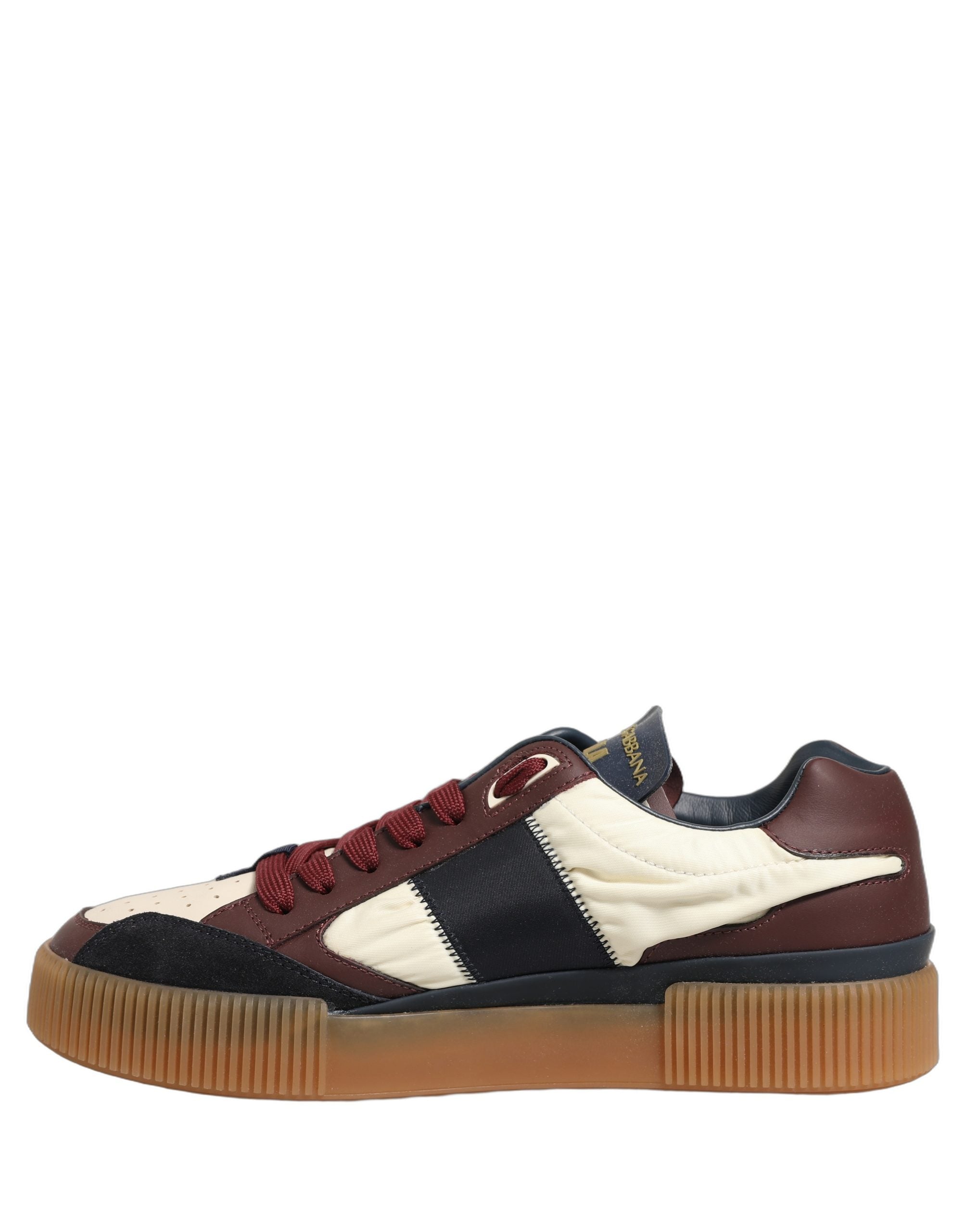 Dolce & Gabbana Multicolor Calf Leather Low Top Sneakers
