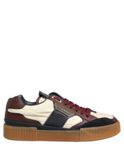 Dolce & Gabbana Multicolor Calf Leather Low Top Sneakers
