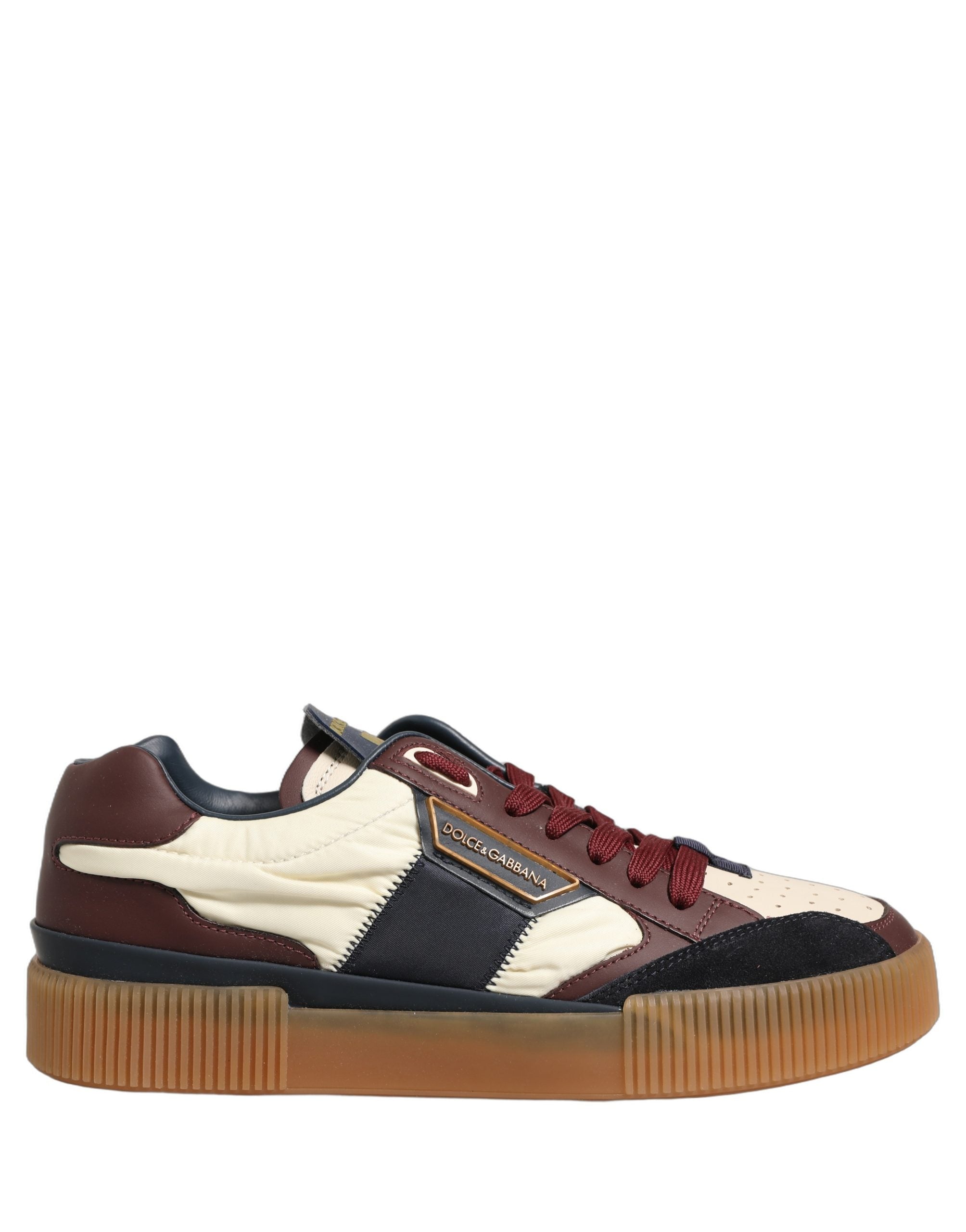 Dolce & Gabbana Multicolor Calf Leather Low Top Sneakers