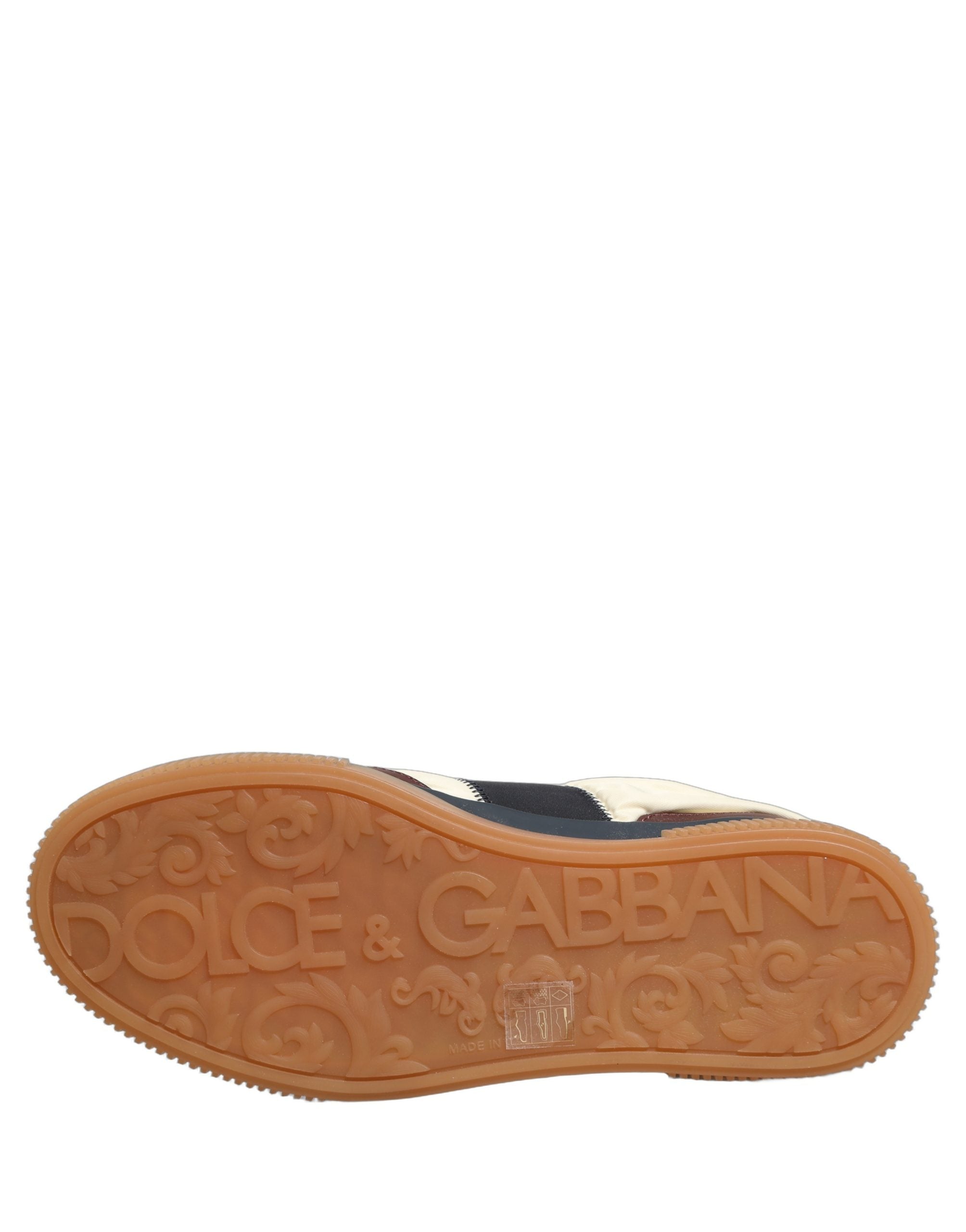 Dolce & Gabbana Multicolor Calf Leather Low Top Sneakers
