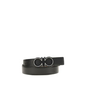 Ferragamo Blue Calf Leather Regular Belt