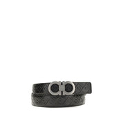 Ferragamo Black Calf Leather Regular Belt