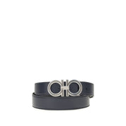 Ferragamo Blue Calf Leather Belt