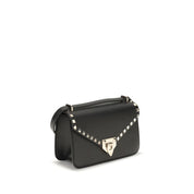 Valentino Garavani Black Calf Leather Shoulder Bag