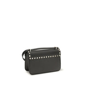 Valentino Garavani Black Calf Leather Shoulder Bag