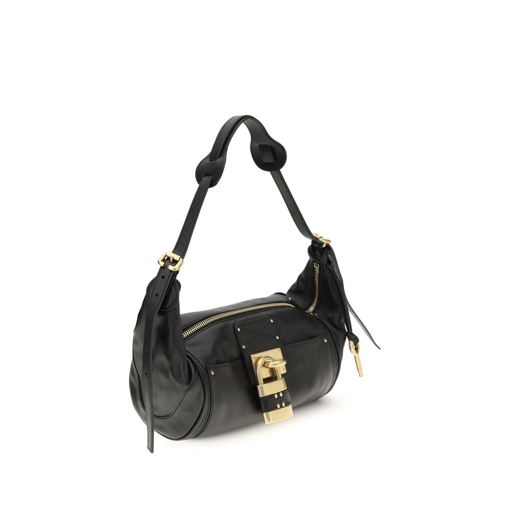 Chloé Black Calf Leather Shoulder Bag