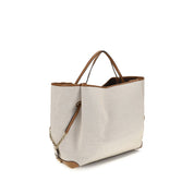Chloé Beige Cotton Jacquard Canvas Shoulder Bag