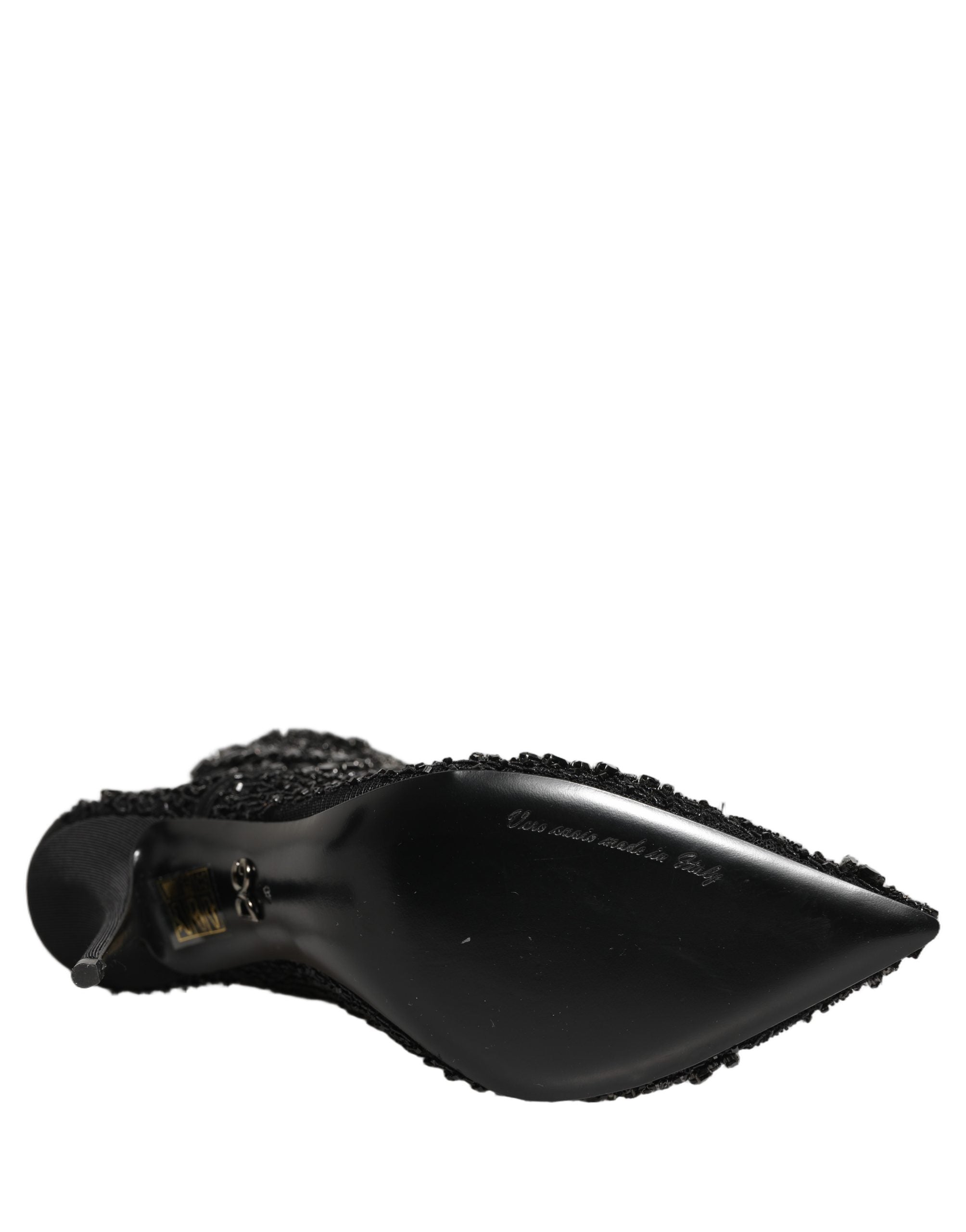 Dolce & Gabbana Black Mesh Ankle Boots