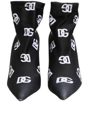 Dolce & Gabbana Black Stretch Fabric Ankle Boots