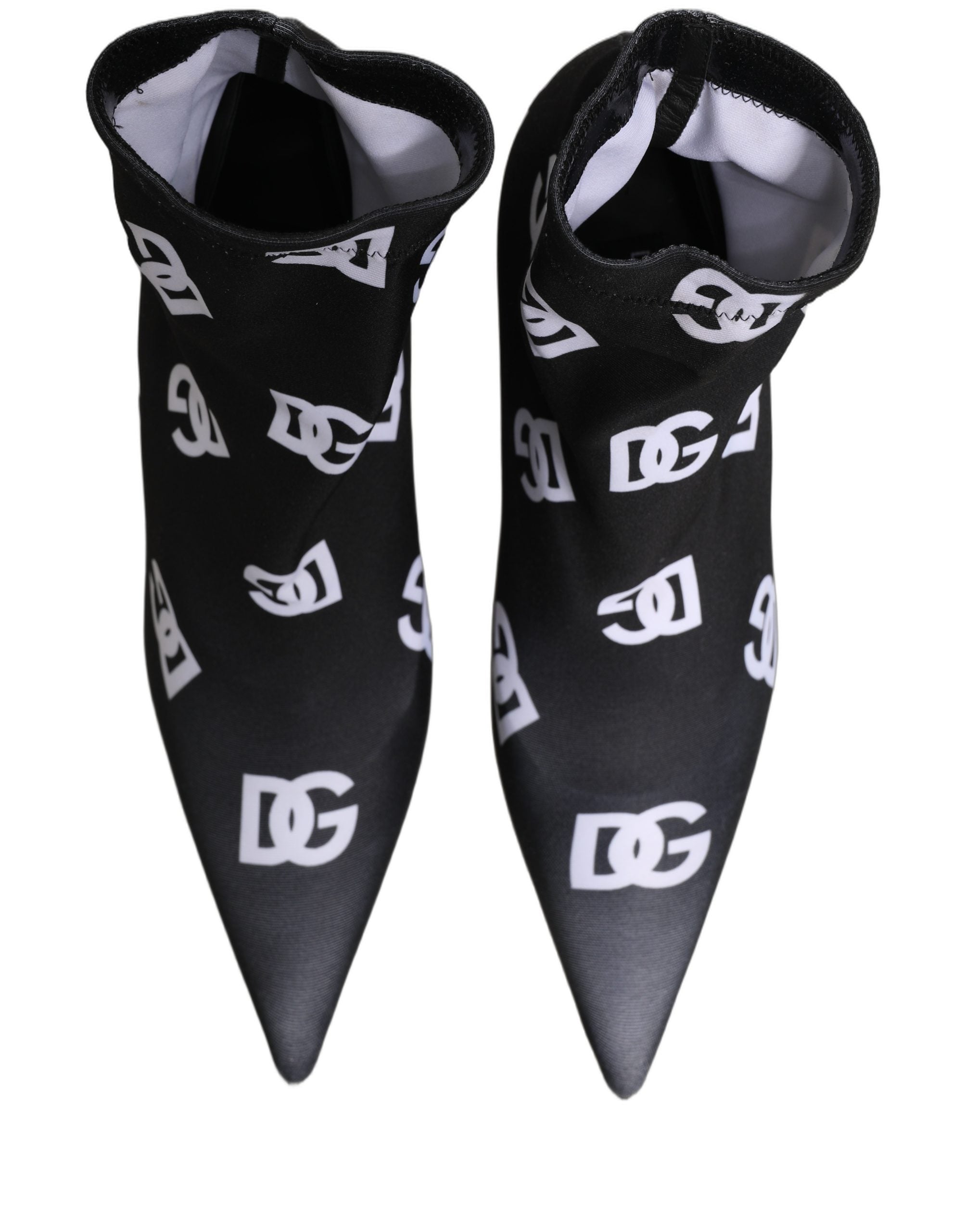 Dolce & Gabbana Black Stretch Fabric Ankle Boots
