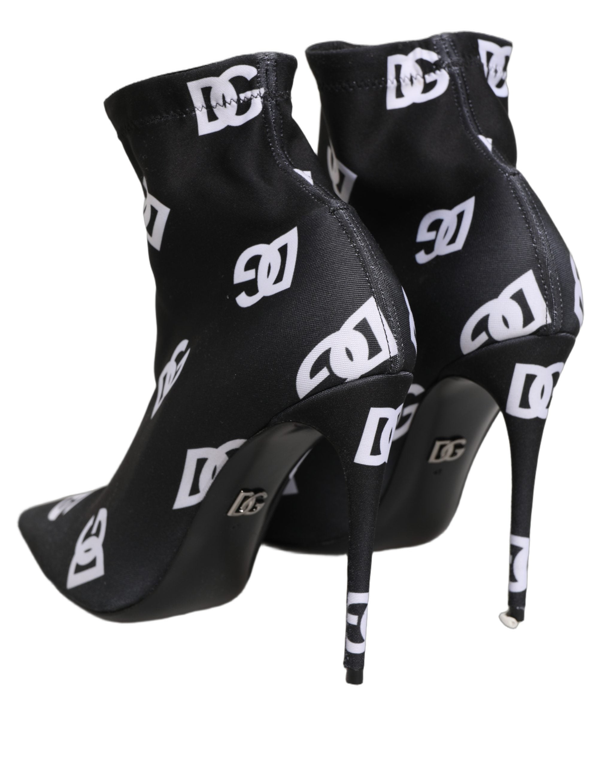 Dolce & Gabbana Black Stretch Fabric Ankle Boots