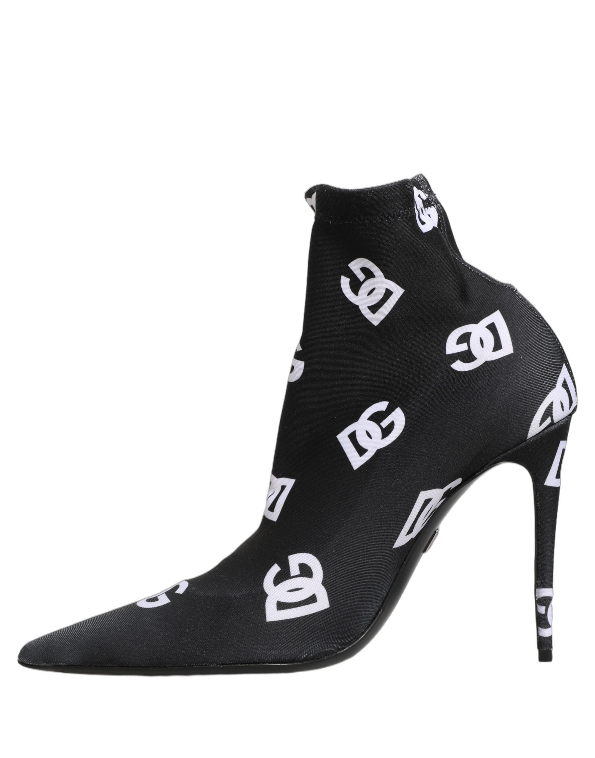 Dolce & Gabbana Black Stretch Fabric Ankle Boots