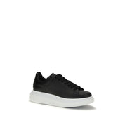 Alexander McQueen Black Calf Leather Platform Sneakers