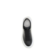 Alexander McQueen Black Calf Leather Platform Sneakers