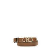 Ferragamo Brown Calf Leather Reversible Belt