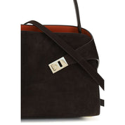 Ferragamo Brown Calf Leather Shoulder Bag