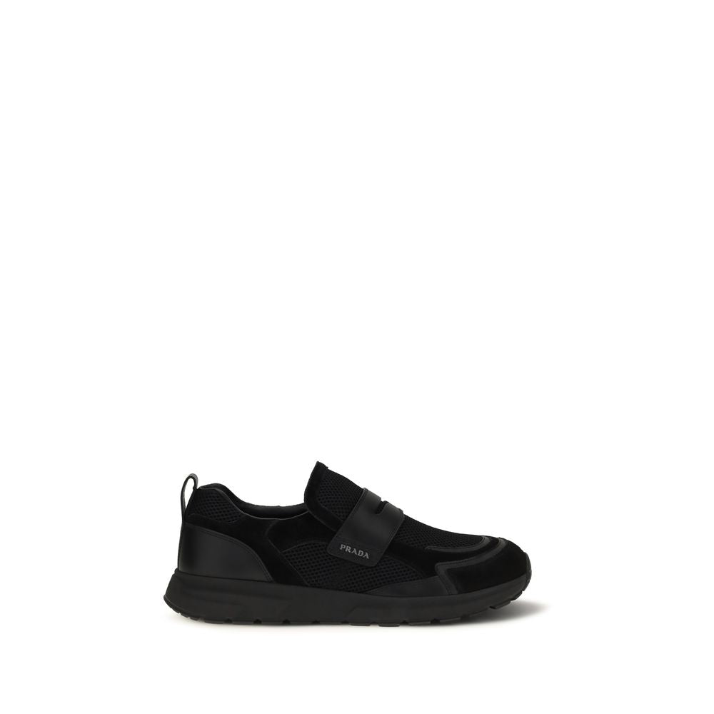 Prada Black Polyester Loafers