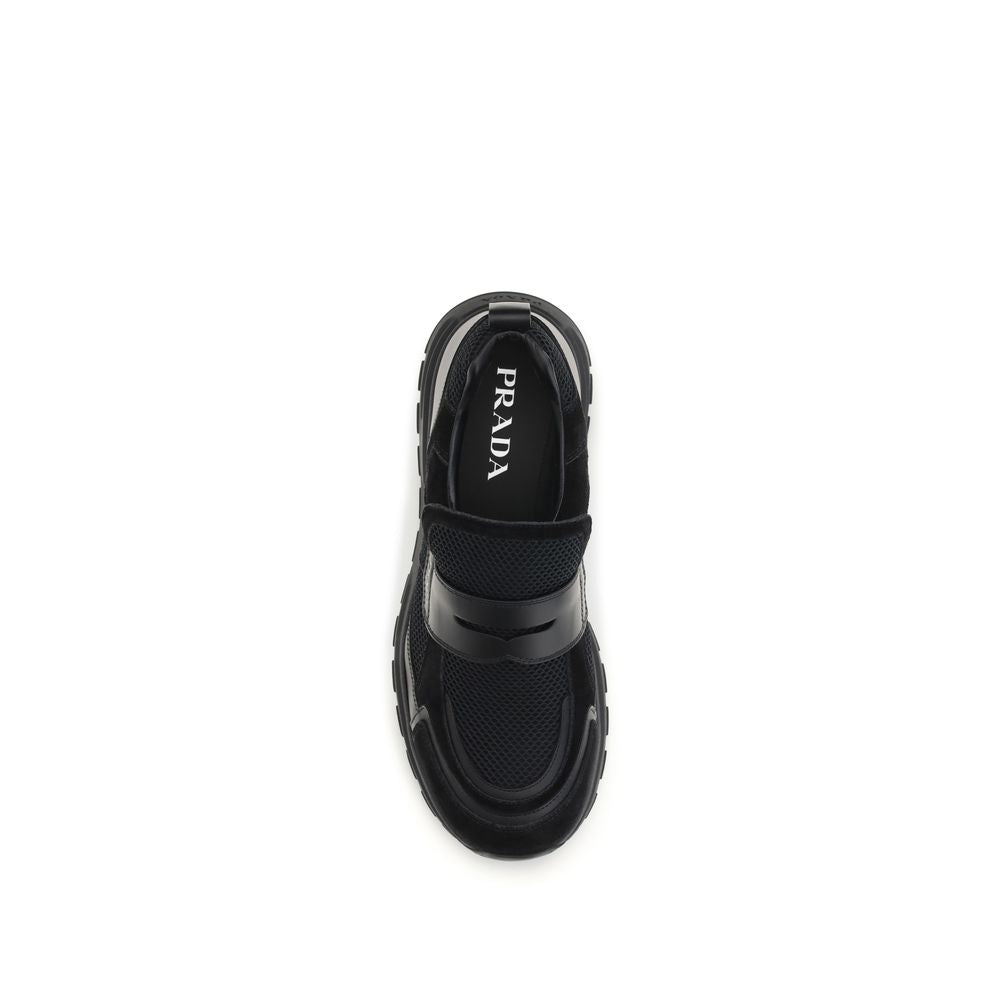 Prada Black Polyester Loafers