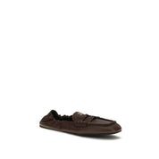 Miu Miu Brown Nappa Leather Slip-On Loafers