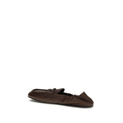 Miu Miu Brown Nappa Leather Slip-On Loafers