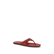 Prada Multicolor Calf Leather Flat Sandals