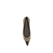 Gucci Beige GG Fabric Ballet Flats