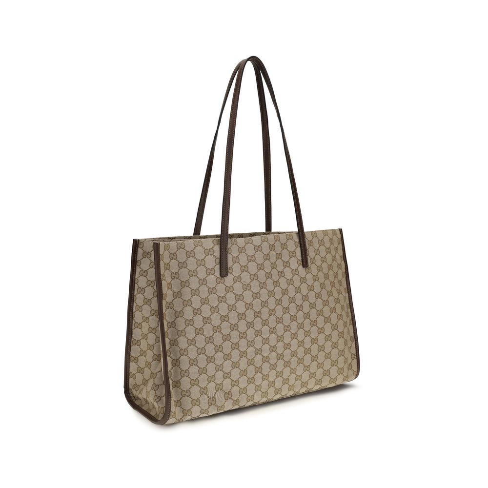 Gucci Beige GG Fabric Tote Bag