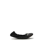Gucci Black Calf Leather Ballet Flats
