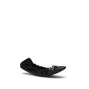 Gucci Black Calf Leather Ballet Flats