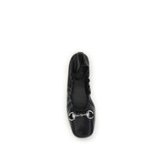 Gucci Black Calf Leather Ballet Flats