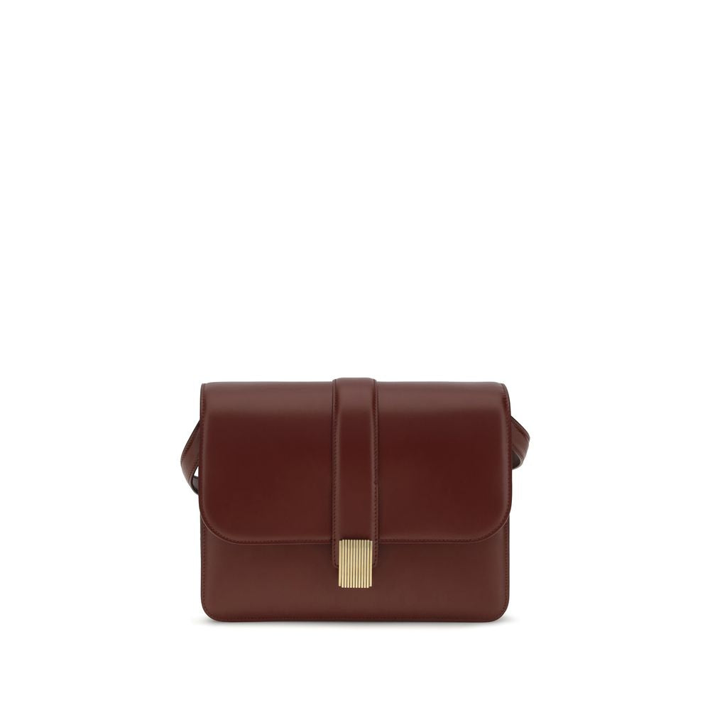 Khaite Bordeaux Calf Leather Shoulder Bag