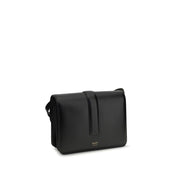 Khaite Black Calf Leather Shoulder Bag