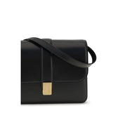Khaite Black Calf Leather Shoulder Bag