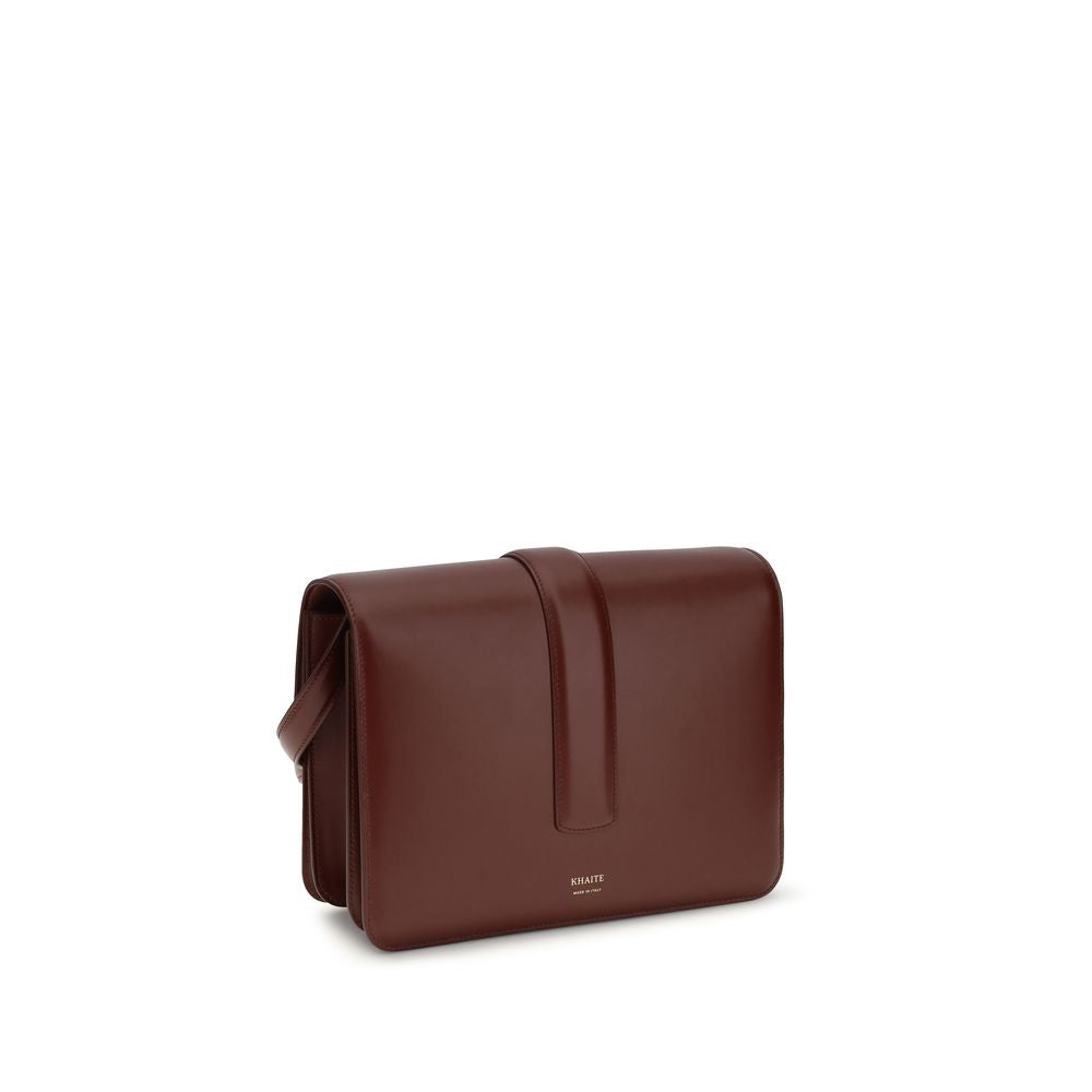 Khaite Bordeaux Calf Leather Shoulder Bag