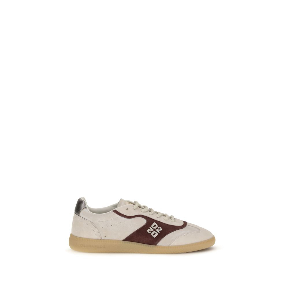 Dsquared² Beige Calf Leather Low Top Sneakers