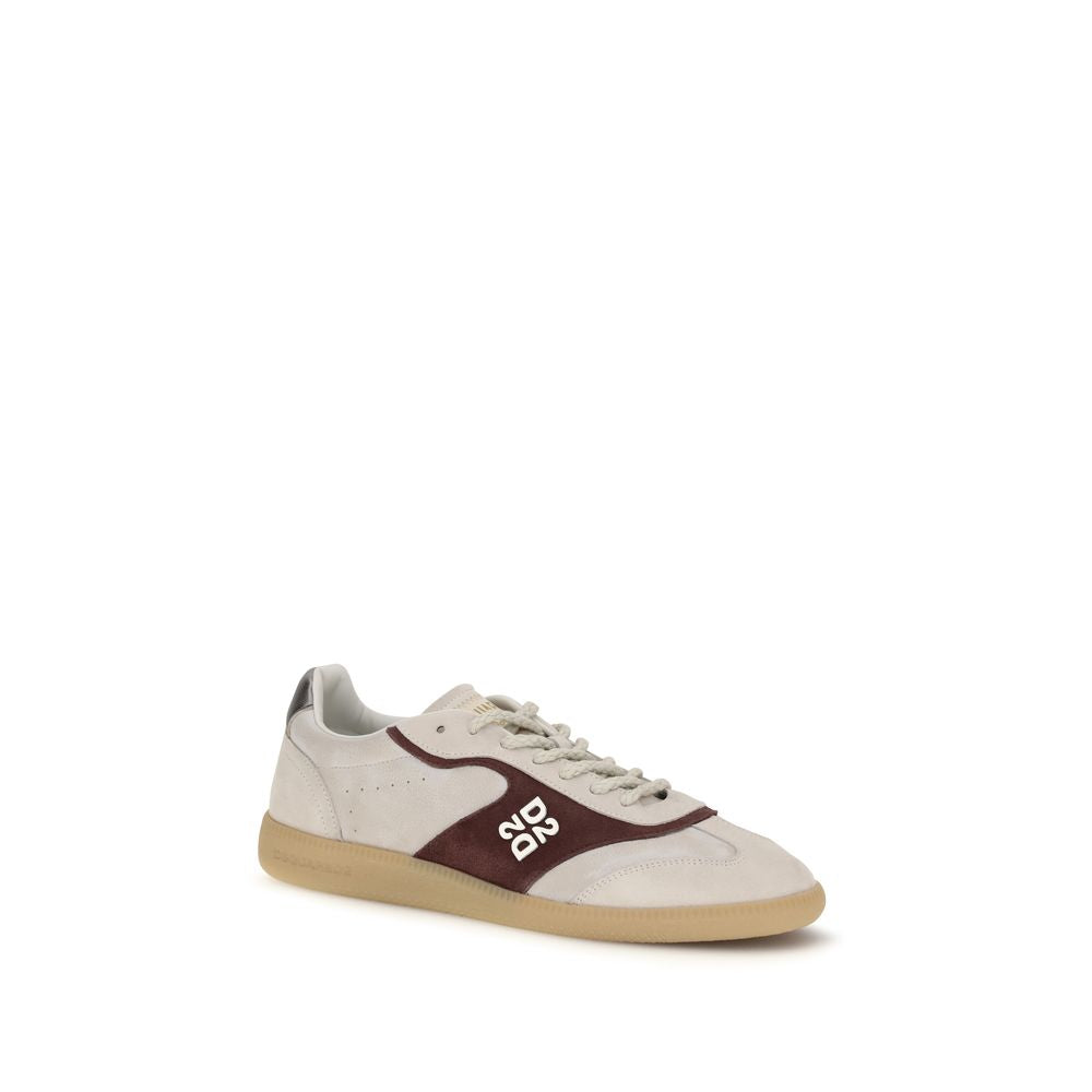 Dsquared² Beige Calf Leather Low Top Sneakers