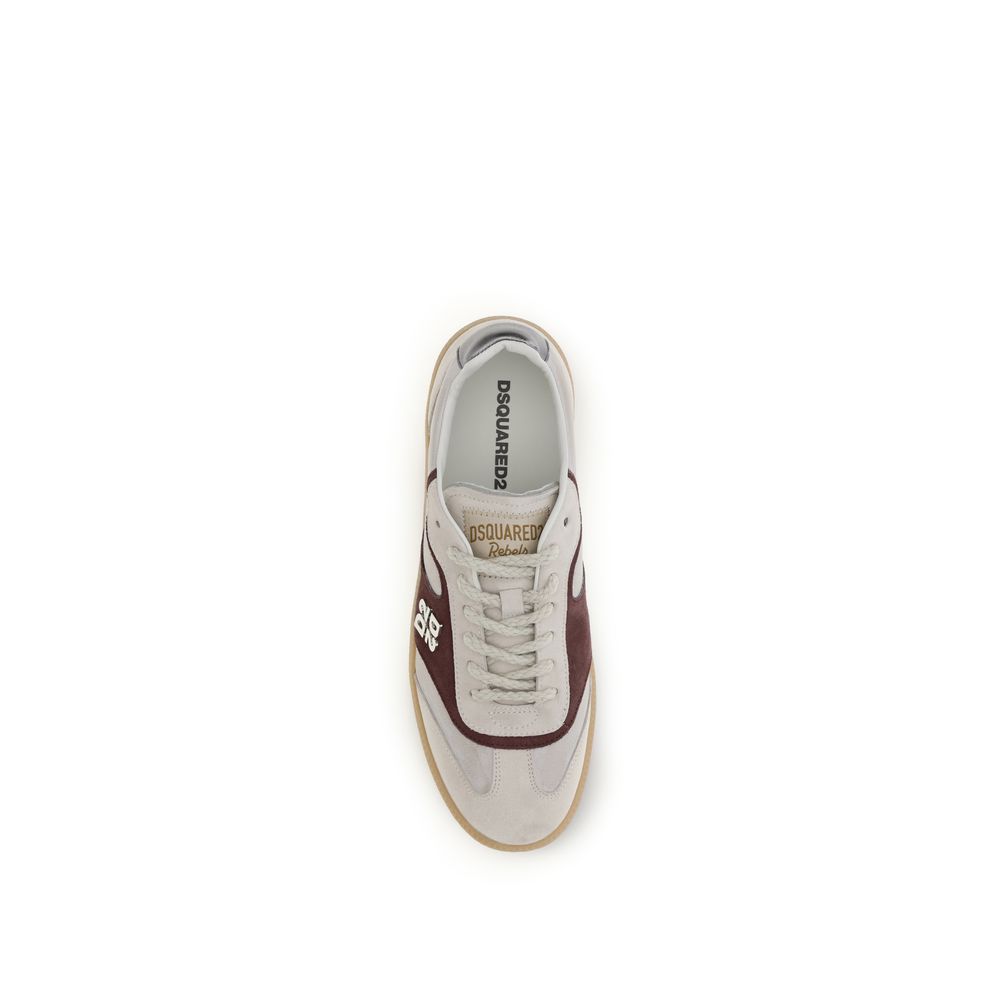 Dsquared² Beige Calf Leather Low Top Sneakers
