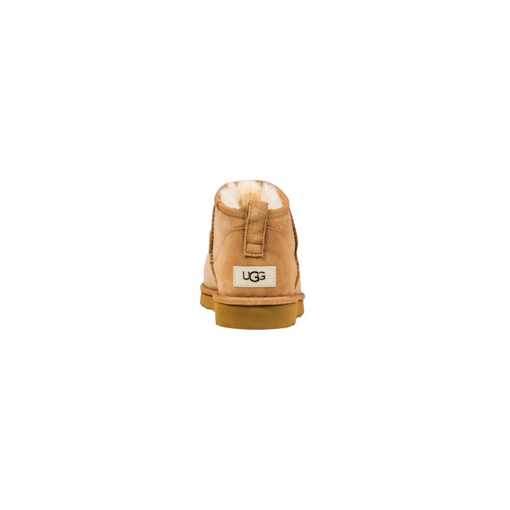 UGG Beige Leather Twinface Ankle Boots