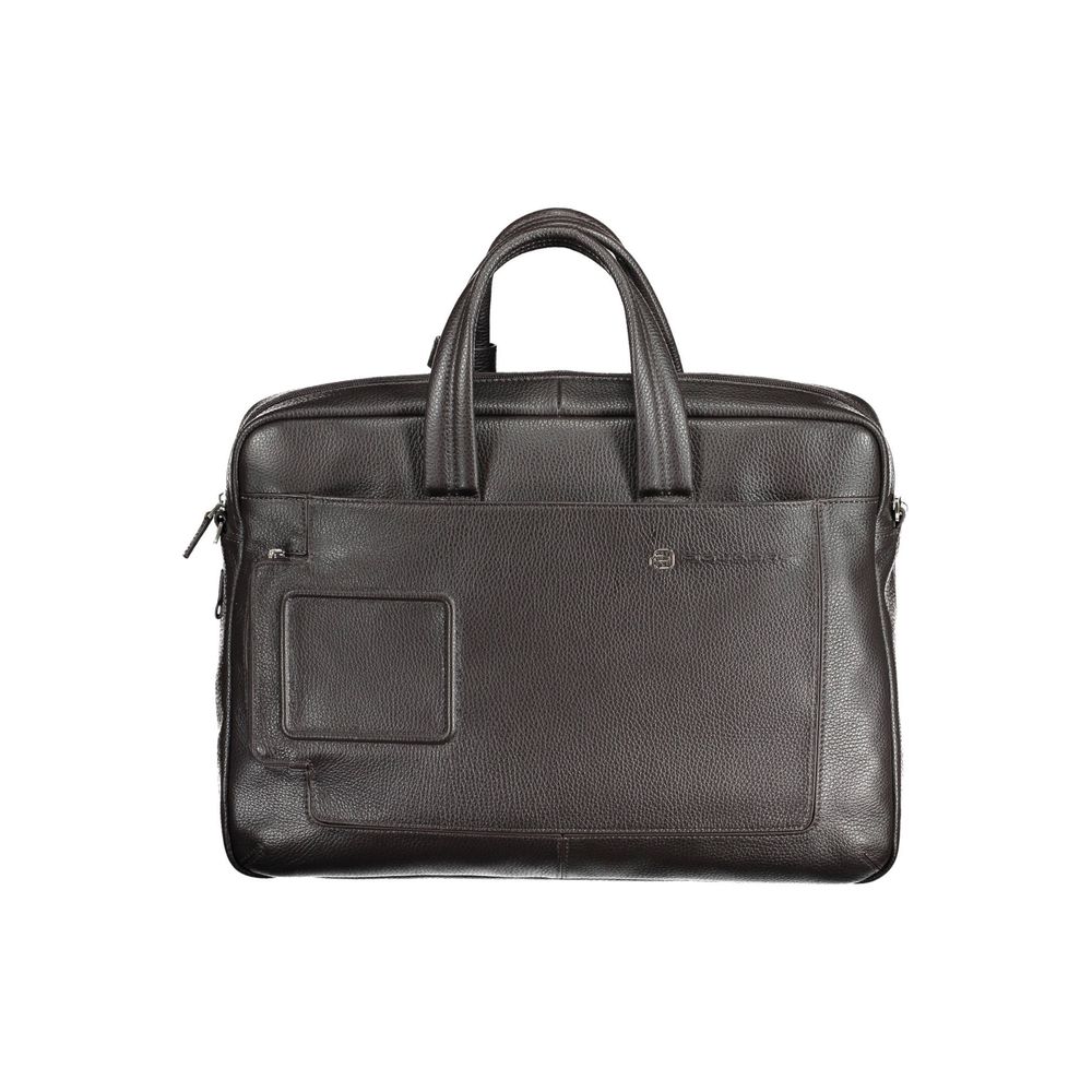 Piquadro Brown Leather Briefcase