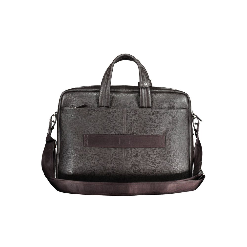 Piquadro Brown Leather Briefcase