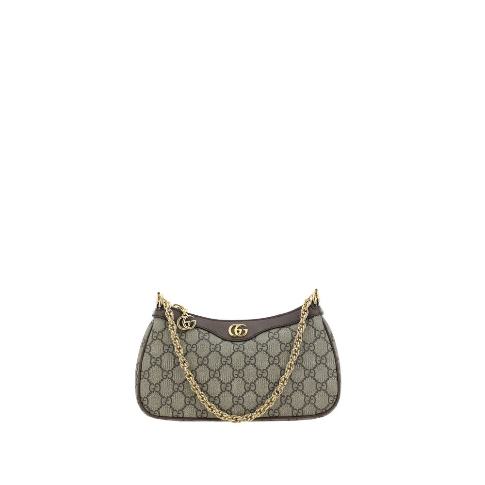 Gucci Brown Cotton Polyurethane Polyester Shoulder Bag