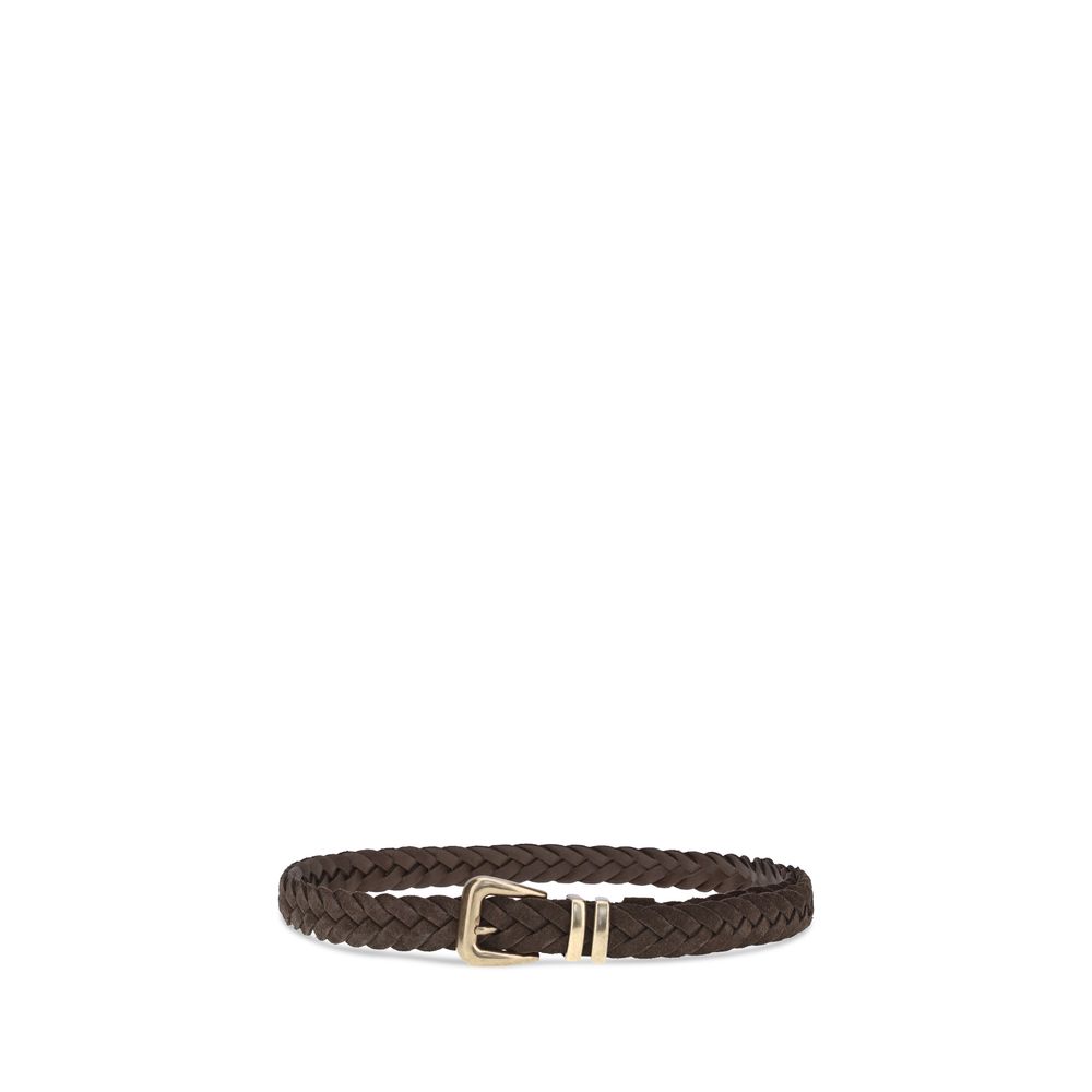 Brunello Cucinelli Brown Calf Leather Regular Belt