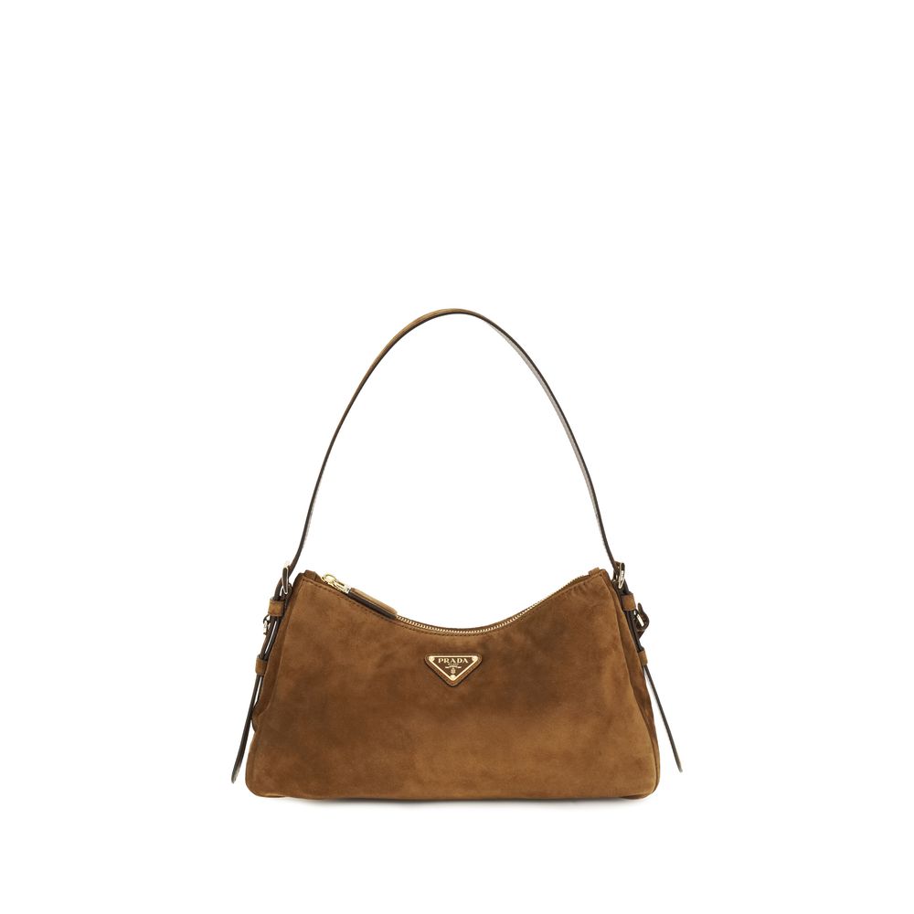 Prada Brown Calf Leather Shoulder Bag